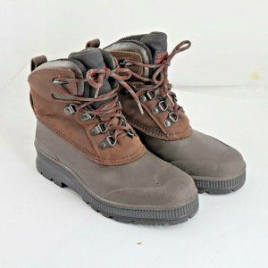 SOREL Kaufman Brushed Leather Suede Winter Boots Women's Size 8 Made in Canada